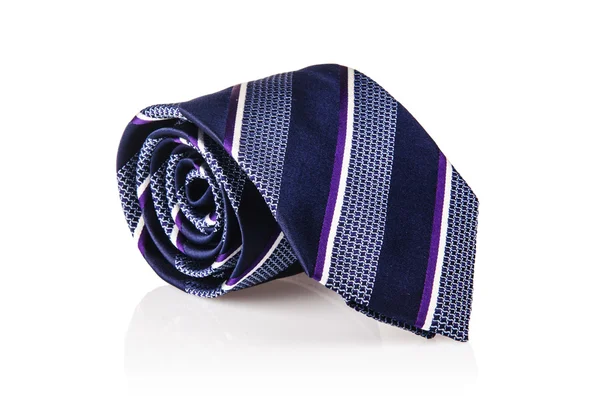 Elegant silk male tie ( necktie ) on white — Stock Photo, Image