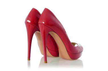 Kadın ayakkabıları beyazda izole edilmiş