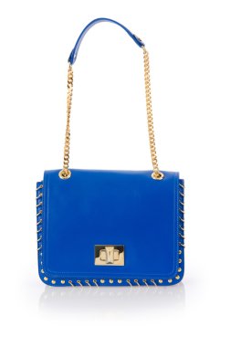 üzerinde beyaz izole hoş şık bayan çanta