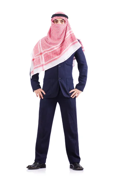 Арабский бизнесмен изолирован на белом — стоковое фото
