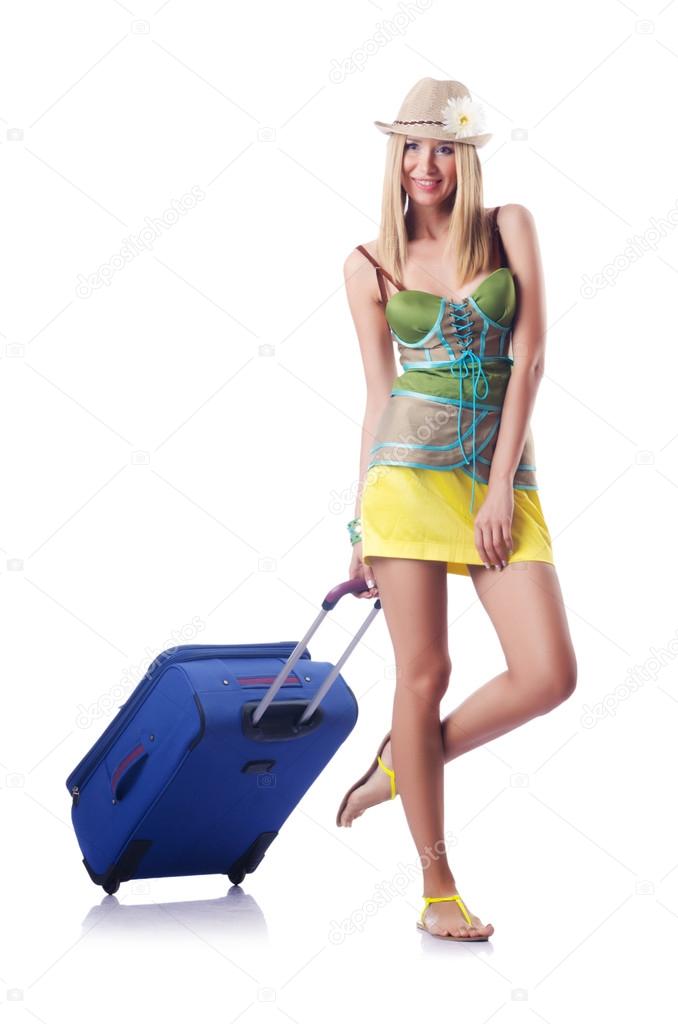 Attractive woman ready for summer vacation