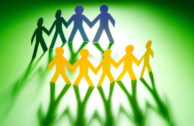 Kağıt teamworking kavram