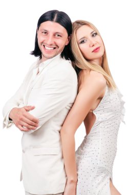 Birbirine aşık iki erkek ve kadın.