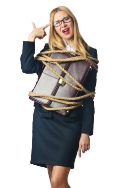 iş kavramı üzerinde beyaz kadın