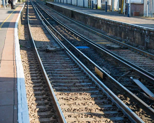 Rail tracks in bright summer day — Stock Photo, Image