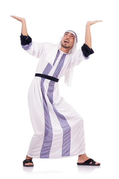 Arab man isolated on the white — Stock Photo, Image