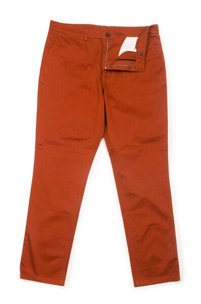 Fashion concept with trousers on white