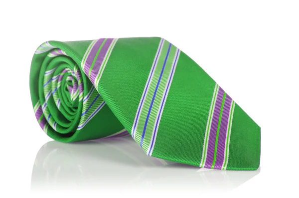 Елегантна шовкова чоловіча краватка на білому — стокове фото
