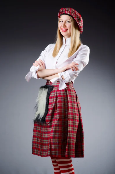 Scottish traditions concept with person wearing kilt — Stock Photo, Image