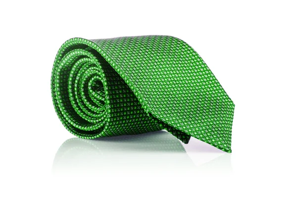 Elegant silk male tie ( necktie ) on white — Stock Photo, Image