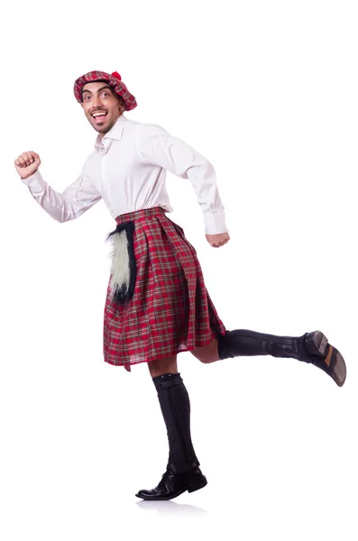 Concept de traditions écossaises avec personne portant kilt — Photo