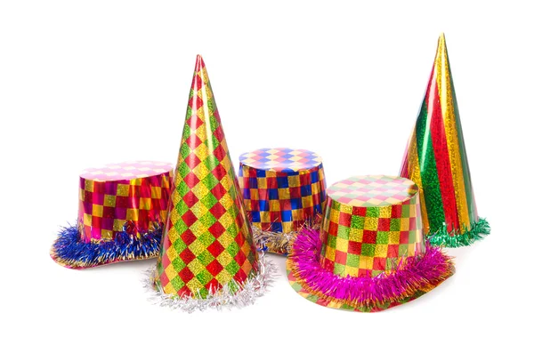 Party hats isolated on the white — Stock Photo, Image