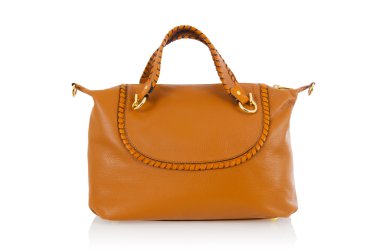 üzerinde beyaz izole hoş şık bayan çanta