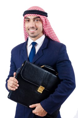 Arab businessman isolated on the white clipart