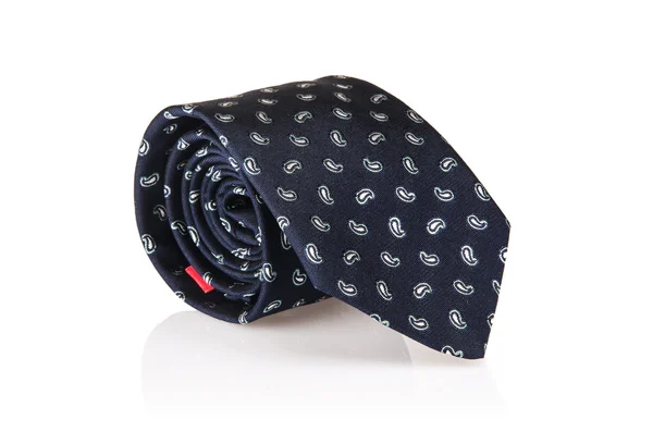 Elegante corbata masculina de seda (corbata) en blanco — Foto de Stock