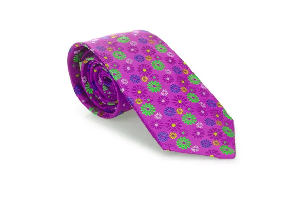 Elegante gravata de seda masculina (gravata) em branco — Fotografia de Stock