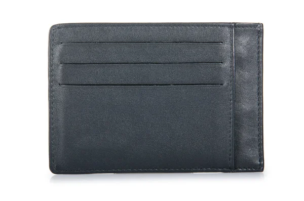 Kožená peněženka izolovaných na bílém — Stock fotografie