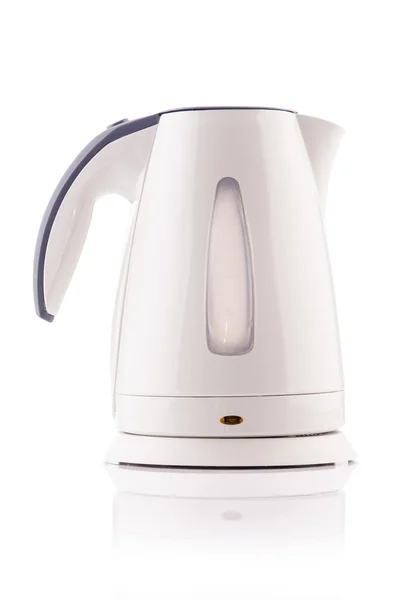 White electric kettle isolated — Stock Photo, Image