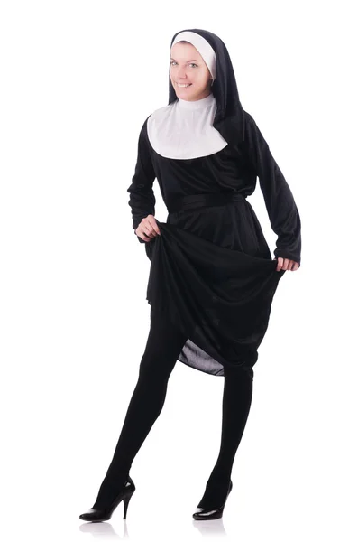 Young nun in religious concept — Stock Photo, Image