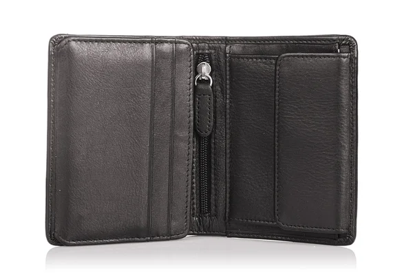 Leather wallet isolated on the white — Stock Photo, Image