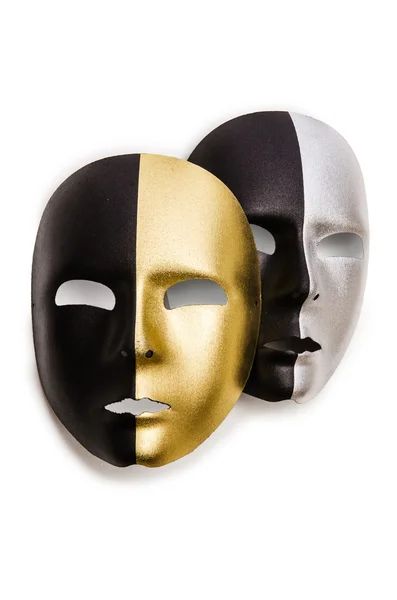 Masques brillants isolés sur fond blanc — Photo