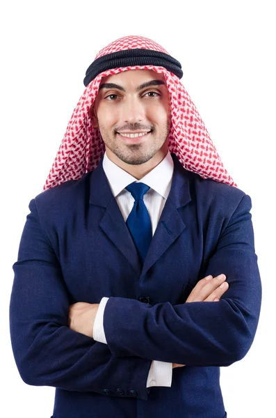 Empresario árabe aislado en el blanco — Foto de Stock
