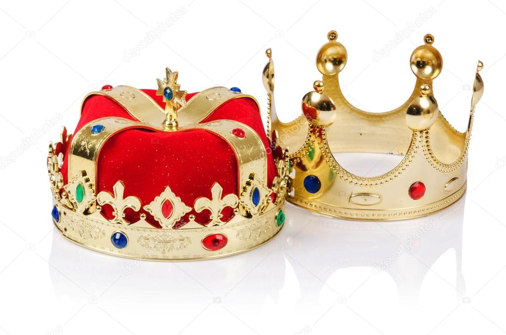 King crown isolated on white