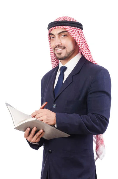 Elszigetelt a fehér arab üzletember — Stock Fotó