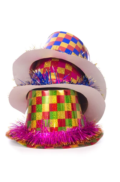 Sombreros de fiesta aislados en el blanco — Foto de Stock