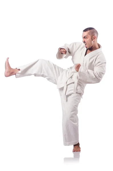 Karate martial arts vechter — Stockfoto