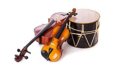 A group of instruments isolated on white clipart