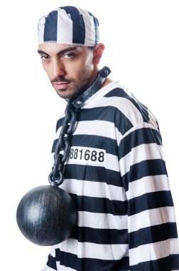Çizgili üniformalı bir suçlu.