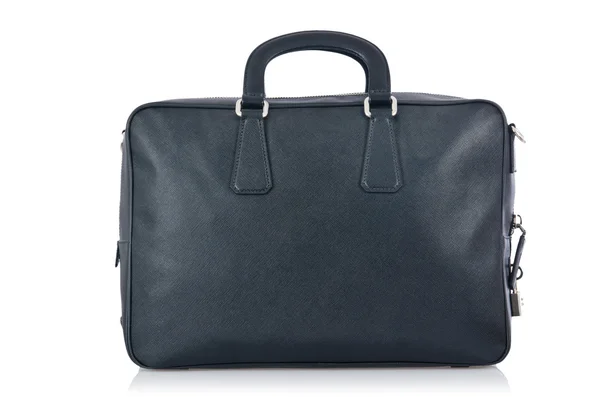 Black briefcase isolated on the white — Stock Photo, Image