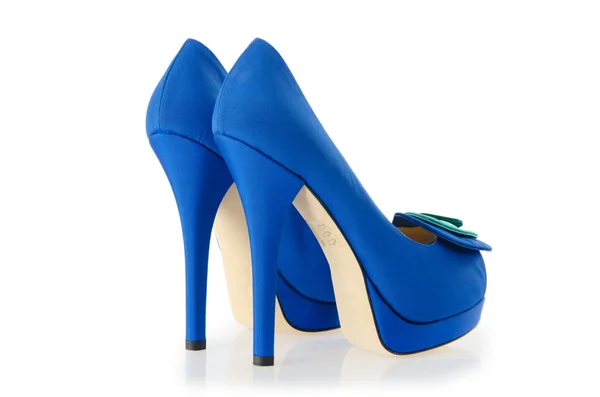 Scarpe blu isolate sul bianco — Foto Stock