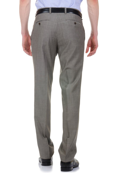 Концепция моды с брюками на белом