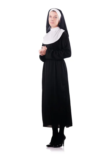 Young nun in religious concept — Stock Photo, Image