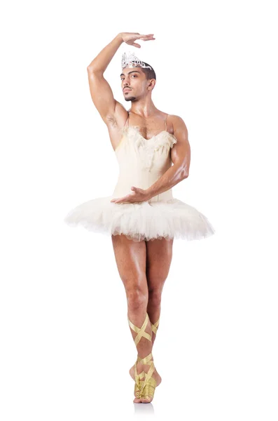 Muskulöse Balletttänzerin in witzigem Konzept — Stockfoto