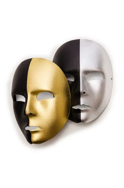 Shiny masks isolated on white background — Stock Photo, Image