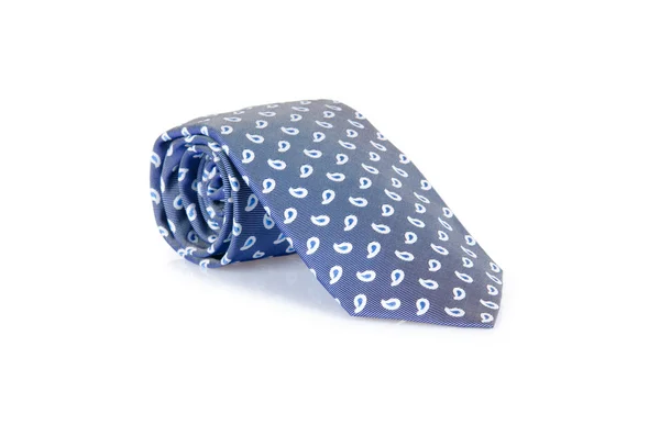 Cravate masculine élégante en soie (cravate) sur fond blanc — Photo