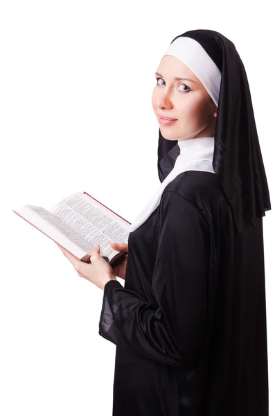 Young nun in religious concept — Stock Photo, Image