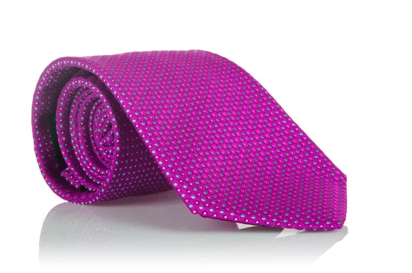 Elegante Krawatte aus Seide auf weißem Grund — Stockfoto