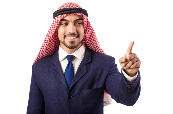 Arabo uomo d'affari isolato sul bianco — Foto Stock