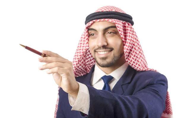 Arab businessman isolated on the white — Stock Photo, Image