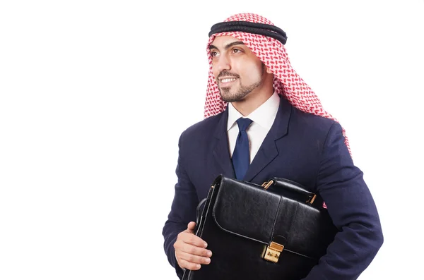 Arab businessman isolated on the white — Stock Photo, Image