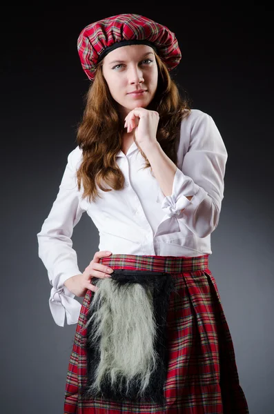 Scottish traditions concept with person wearing kilt — Stock Photo, Image