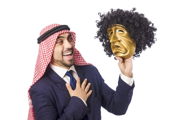 Araber forretningsmand isoleret på den hvide - Stock-foto