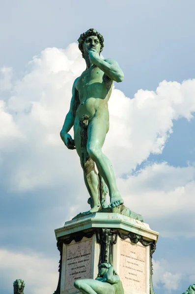 Floransa 'daki Michelangelo Meydanı' nda David heykeli — Stok fotoğraf