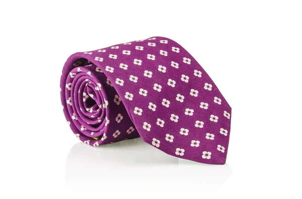 Elegante zijde mannelijke stropdas (stropdas) op wit — Stockfoto