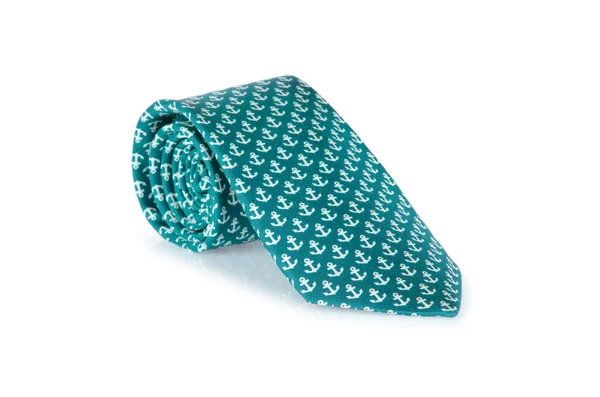 Elegant silk male tie ( necktie ) on white — Stock Photo, Image