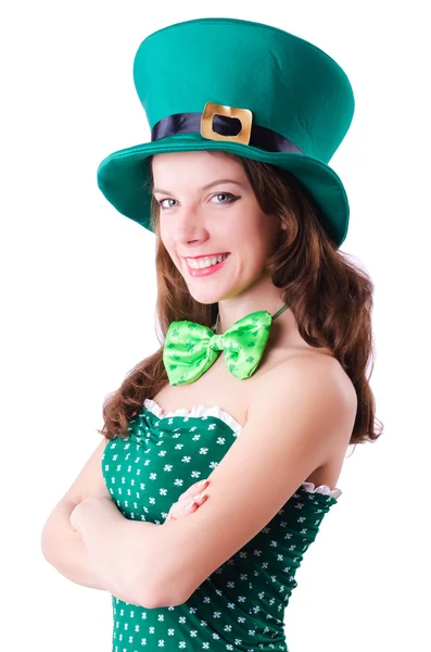 Young girl in saint patrick celebration concept Royalty Free Stock Photos